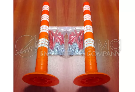 Гибкий пластиковый столбик сигнальный оранжевый (парковочный).