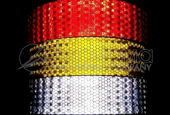 Ленты светоотражающие красные 50 мм "алмазные" самоклеющиеся сигнальные: фото и цвета