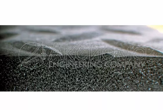 Противоусталостный коврик – структура материала, фото разреза.