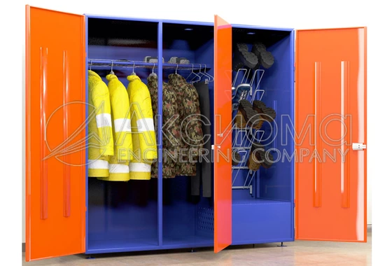 Сушильный шкаф СКС-2 для одежды и обуви, металлический не утепленный, 220 Вт.