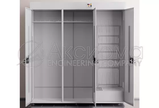 Сушильный шкаф ВЕКС-5002 для одежды и обуви на 220 В, 3 двери, (2 отсека).
